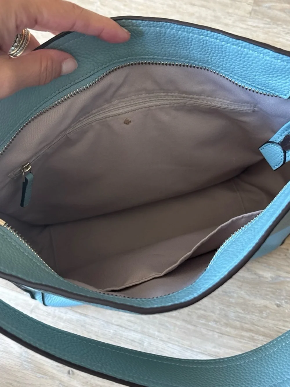 Kate Spade Pebbled Leather Shoulder Bag in Light Blue